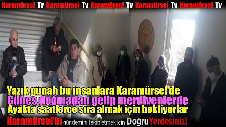 Sabah namazından sonra gidip sıra almak için sıra bekliyorlar