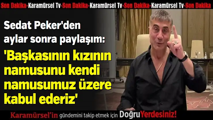 Sedat Peker'den Tacizcilere Sert Mesaj!