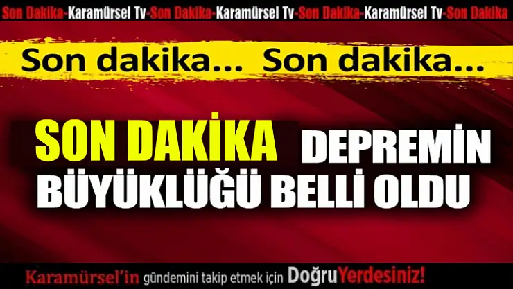 Son dakika 5.1 büyüklüğünde deprem oldu