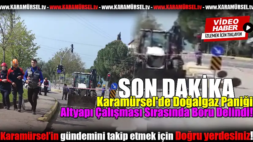 Doğalgaz Paniği: Altyapı Çalışması Sırasında Boru Delindi!