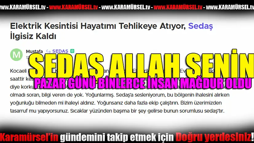 Karamürsel'de Elektrik Çilesi 48 Saati Aştı