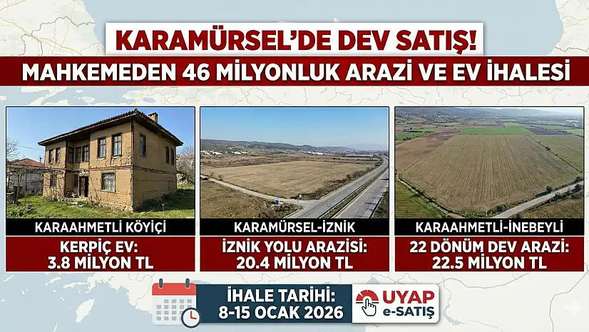 Karamürsel'de Mahkemeden Dev Satış: 46 Milyonluk