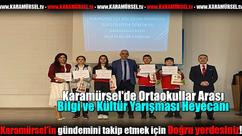 Karamürsel'de Ortaokullar Arası Bilgi ve Kültür Yarışması Heyecanı