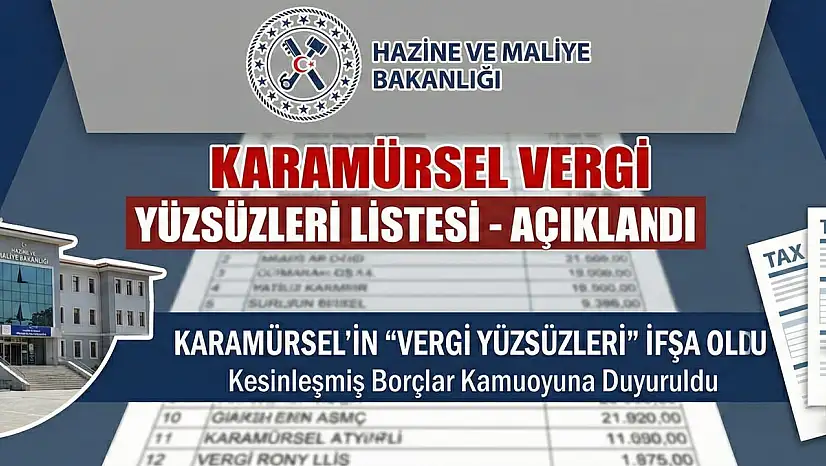 Karamürsel'in Vergi Yüzsüzleri açıklandı