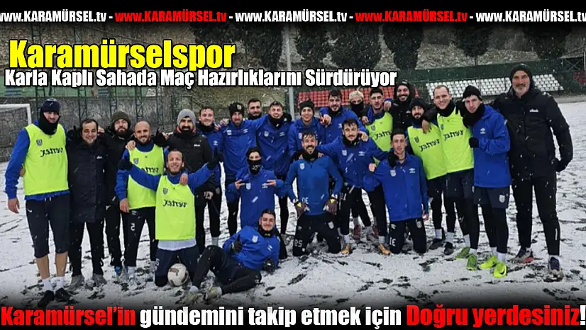 Karla Kaplı Sahada Maç Hazırlıklarını Sürdürüyor