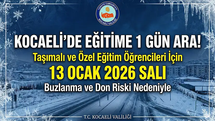 Kocaeli Valiliği Kar tatilini Duyurdu!