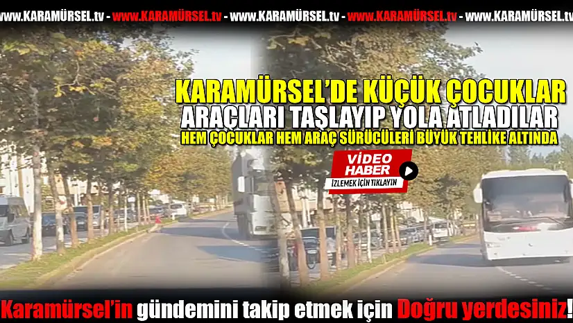 Küçük çocuklar araçları taşladı!
