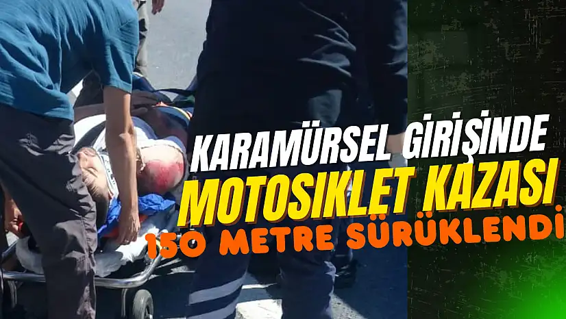 Motosiklet kazası az daha can alıyordu!