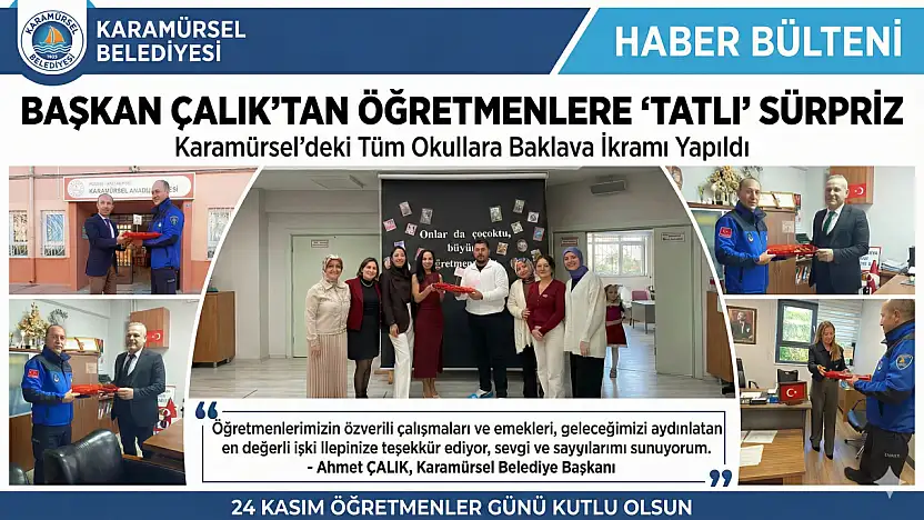 Başkan Çalık'tan Öğretmenlere Tatlı Sürpriz