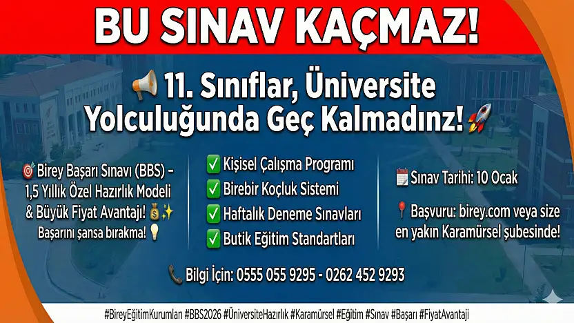 Bu sınav kaçmaz