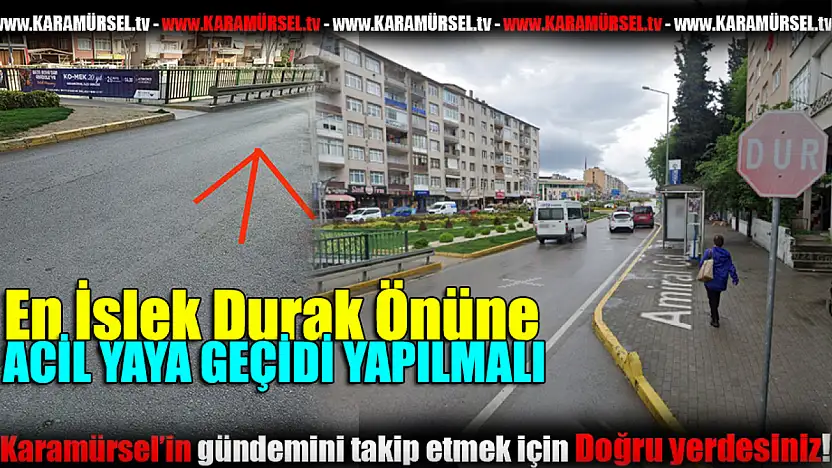 İlçe halkı buraya acil yaya geçidi istiyor!