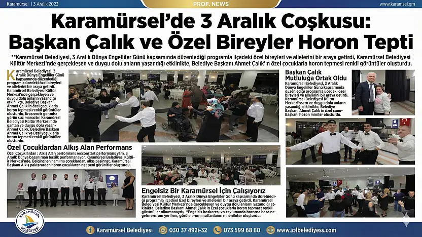Karamürsel'de 3 Aralık Coşkusu