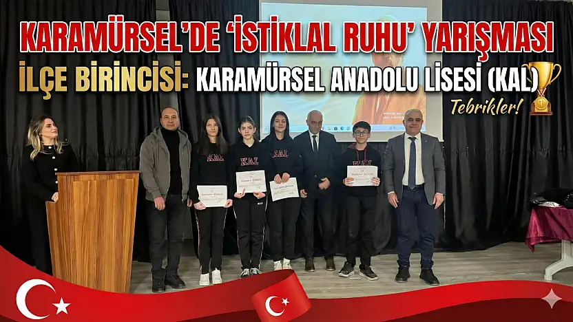 Karamürsel'de Liseliler 'İstiklal Ruhu' İçin Yarıştı