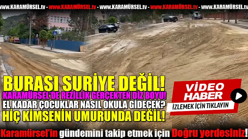 Karamürsel'de rezillik gerçekten diz boyu oldu!