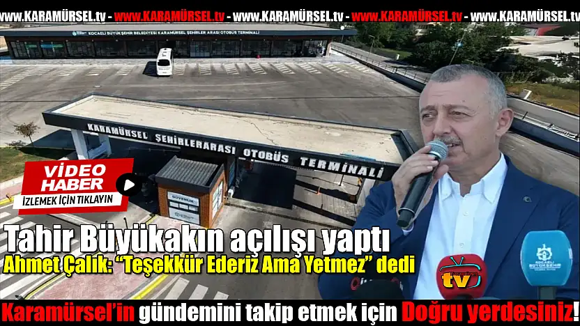 Karamürsel Yeni Terminal açılış töreni düzenlendi