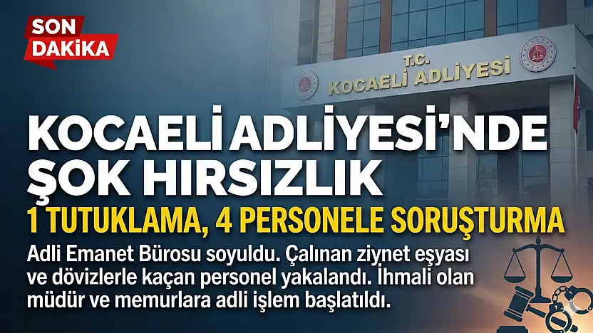Kocaeli Adliyesi'nde Şok Hırsızlık!