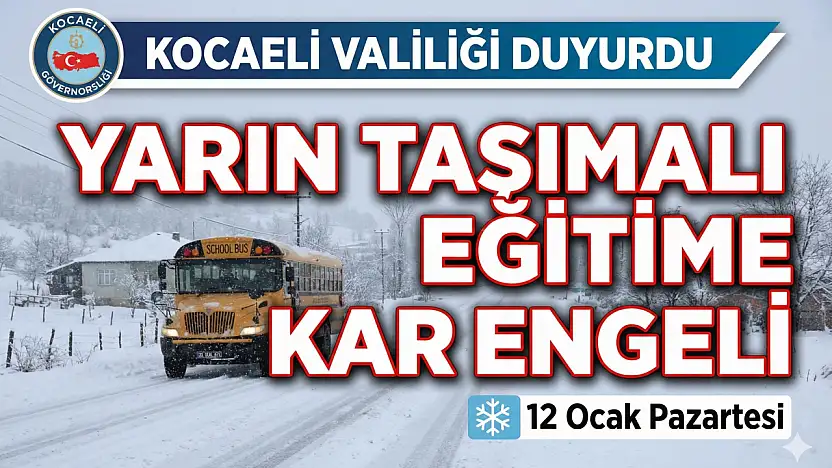 Kocaeli Valiliği Kar tatilini Duyurdu!