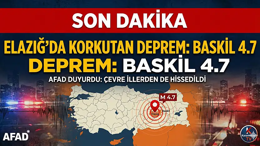 SON DAKİKA Korkutan Deprem: 4.7 ile Sallandı