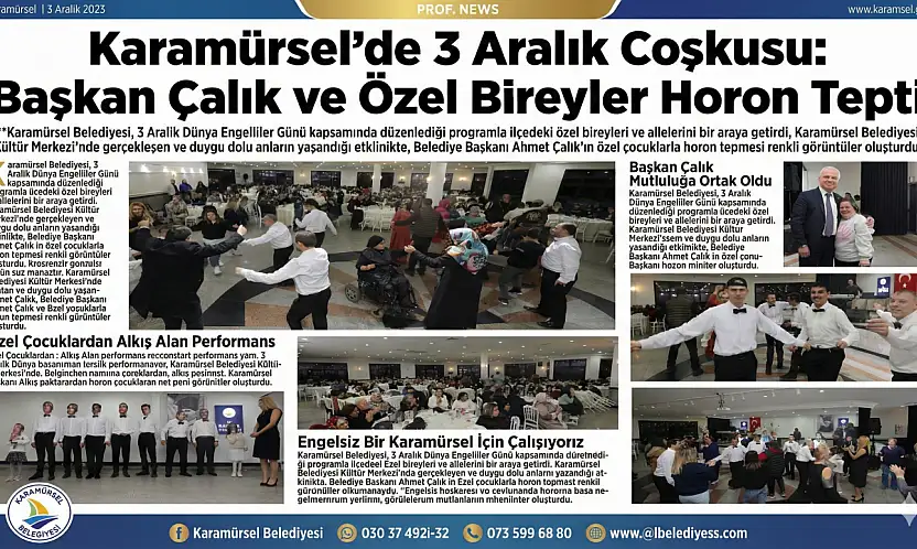 Karamürsel'de 3 Aralık Coşkusu