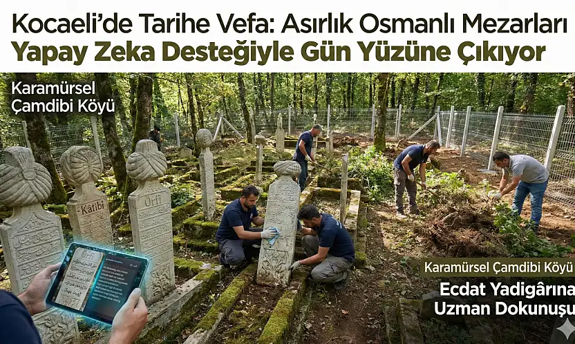 Karamürsel'de Asırlık Osmanlı Mezarları Gün Yüzüne Çıkıyor