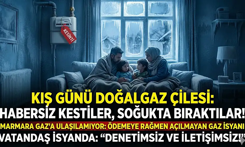 Karamürsel'de Kış Günü Doğalgaz Çilesi!