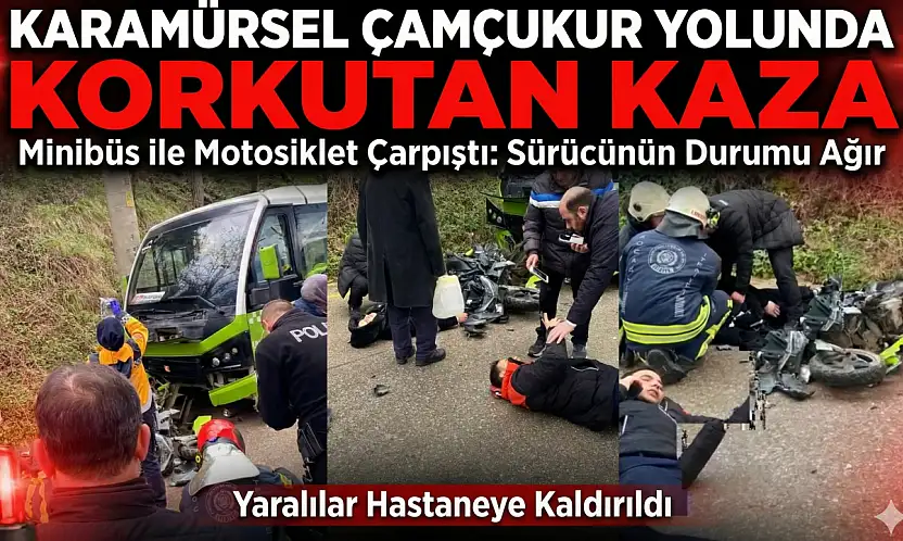 Karamürsel'de Korkutan Kaza: Motosiklet Sürücüsü ağır yaralı!