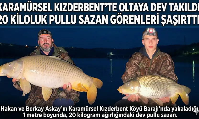 Karamürsel Kızderbent'te Oltaya Dev Takıldı