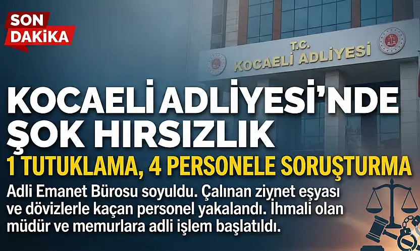 Kocaeli Adliyesi'nde Şok Hırsızlık!