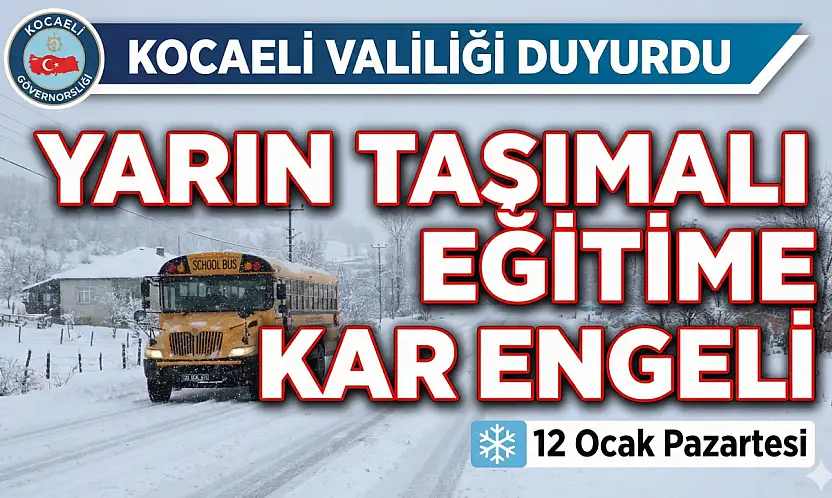 Kocaeli Valiliği Kar tatilini Duyurdu!