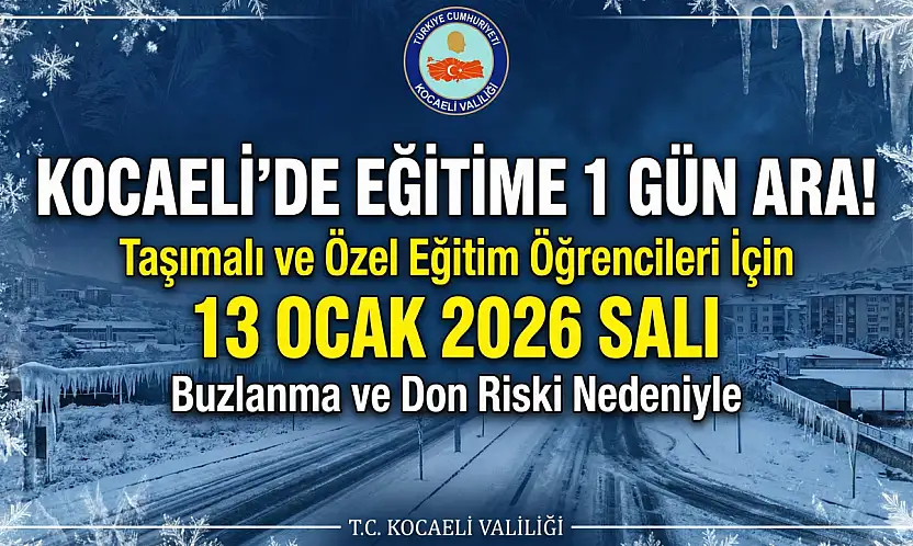 Kocaeli Valiliği Kar tatilini Duyurdu!